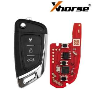 XHORSE XKKF06EN Τηλεχειριστήριο-Κλειδί Αναδιπλούμενου Τύπου (Knife Flip) 2ης Γενιάς με Καλώδιο